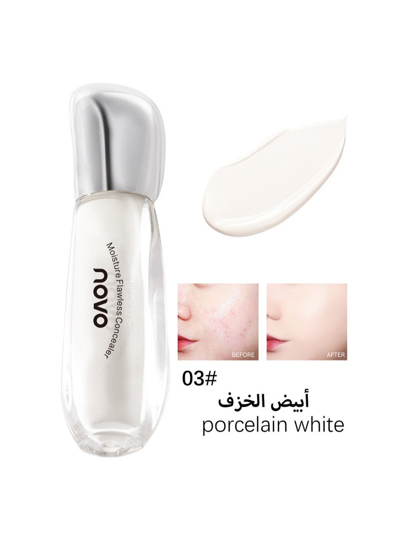 Novo Moisture Flawless Concealer, Liquid Full Coverage Brightening Under Eye Concealer, Lightweight Long Lasting Hydrating Highlighter for Women, Create a Clean Looking  - Image 1