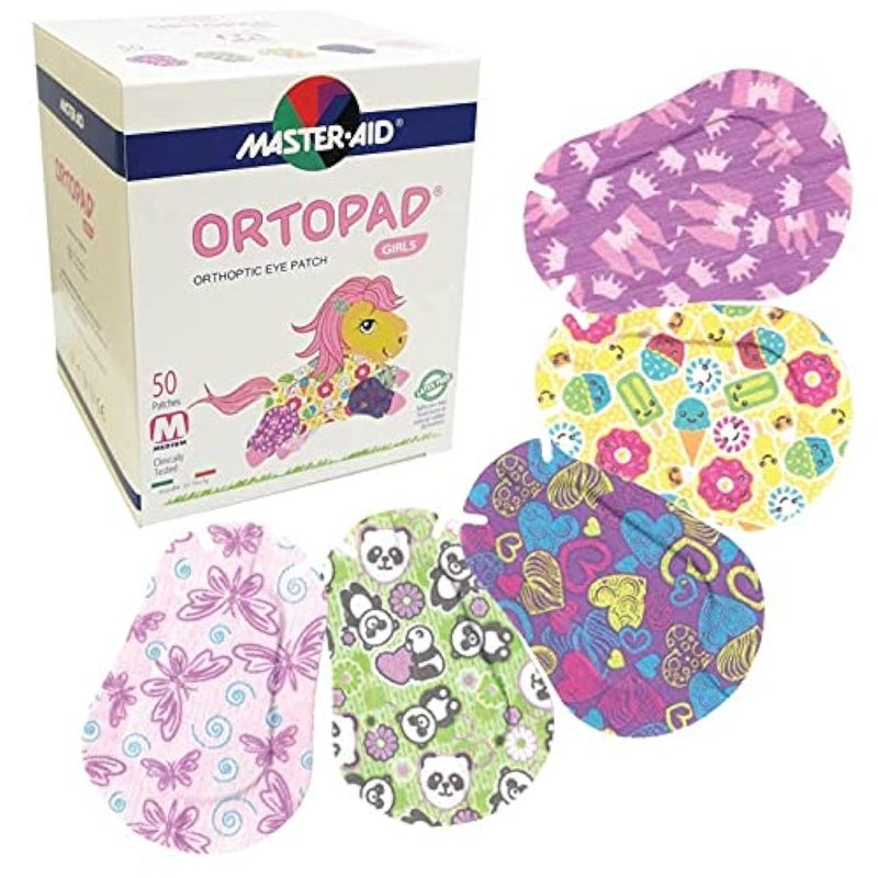 Ortopad Ortopad Bamboo Girls Eye Patches 50Box Medium Size 24 yrs Ice Cream Pack 