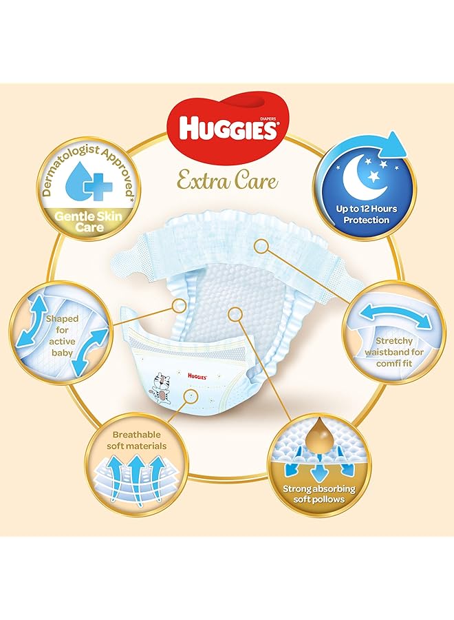 HUGGIES Extra Care Size 3 Jumbo Box 96 Diapers - Image 3