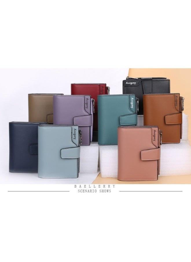 baellerry Korean Fashion Women's Purse Zipper Short Money Clip Vertical Coin Wallet  - Image 5