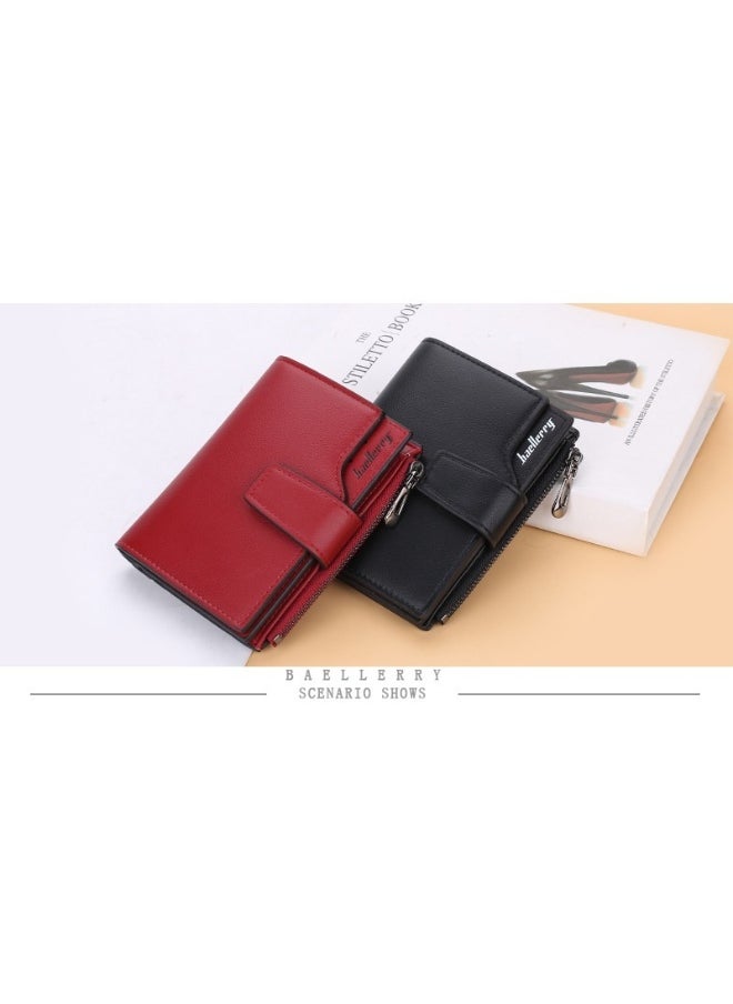 baellerry Korean Fashion Women's Purse Zipper Short Money Clip Vertical Coin Wallet  - Image 3
