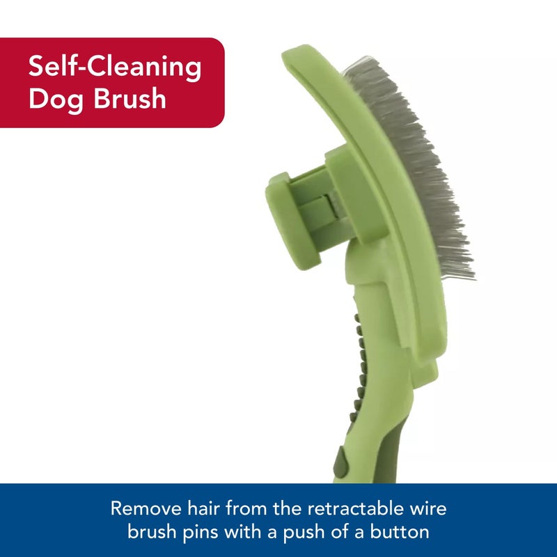 Coastal Pet Safari Dog Self-Cleaning Slicker Brush - Dog Deshedding Brush - Prevents Mats and Tangled Hair - For Dogs with Short or Long Hair - Small - 7" x 3.6" - Image 3