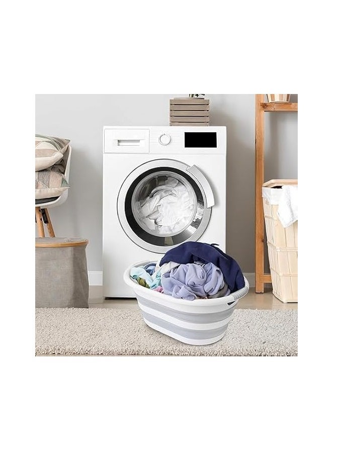 Spaceshoop Collapsible Laundry Basket, 63 x 45 x 27 cm, BPA Free, Space-Saving Design 38L (Multicolor)  - Image 4