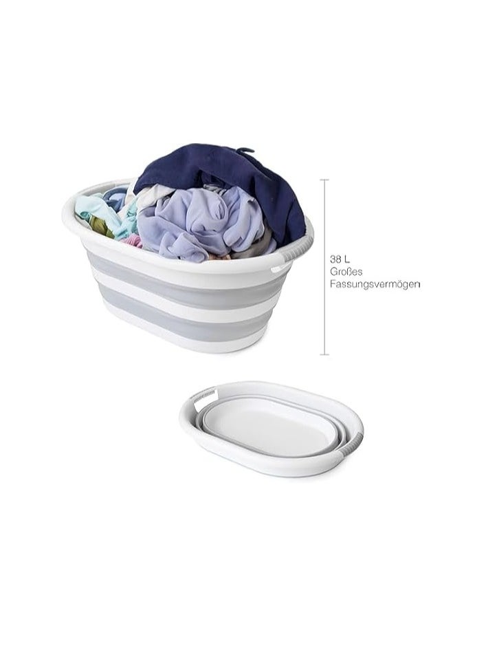 Spaceshoop Collapsible Laundry Basket, 63 x 45 x 27 cm, BPA Free, Space-Saving Design 38L (Multicolor)  - Image 5