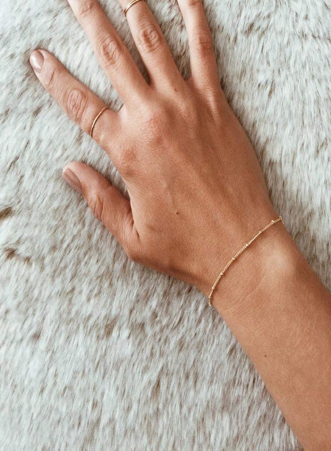 M MOOHAM Gold Jewelry for Women - Gold Plated Layered Initial Bracelet for Women - Trendy, Dainty Initial S Letter Bracelets - Letter Bracelet - Gold Jewelry for Women Gifts - Image 3