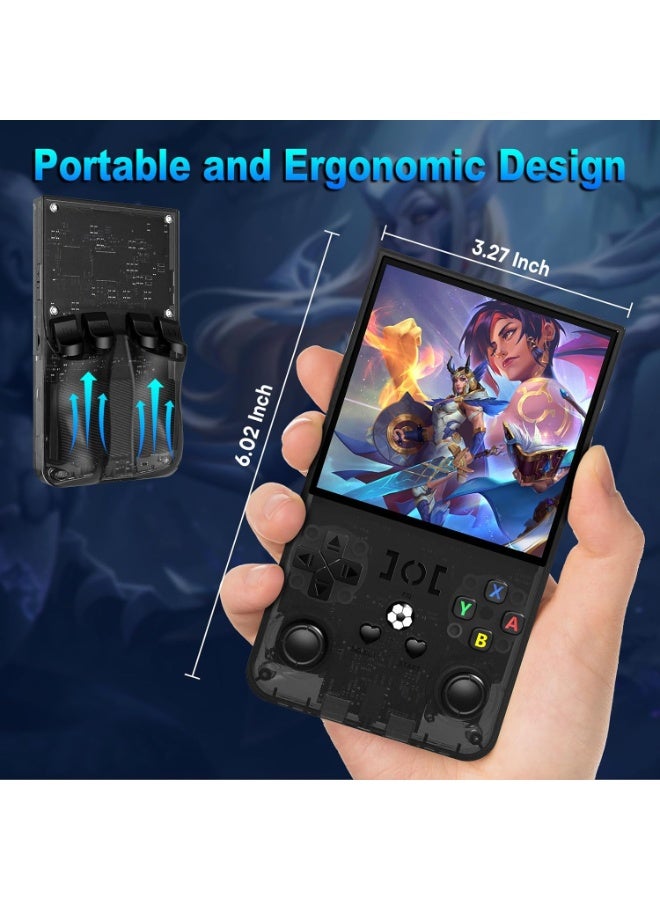 TIGER 2025 New Upgrade R36MAX Retro Handheld Game Console 64GB Built-in 18000+ Classic Games, Portable Linux Video Gaming Console with 4.0 Inch IPS Screen & 4000mAh Battery – Black - Image 4