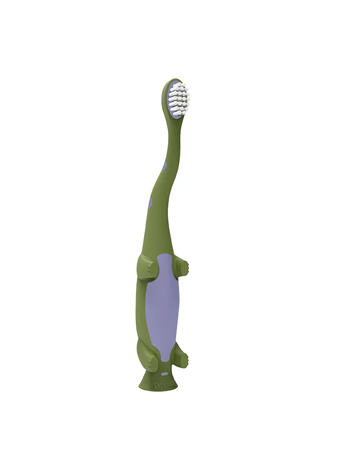 دكتور براونز Toddler Toothbrush, Dinosaur, Green, 1-Pack