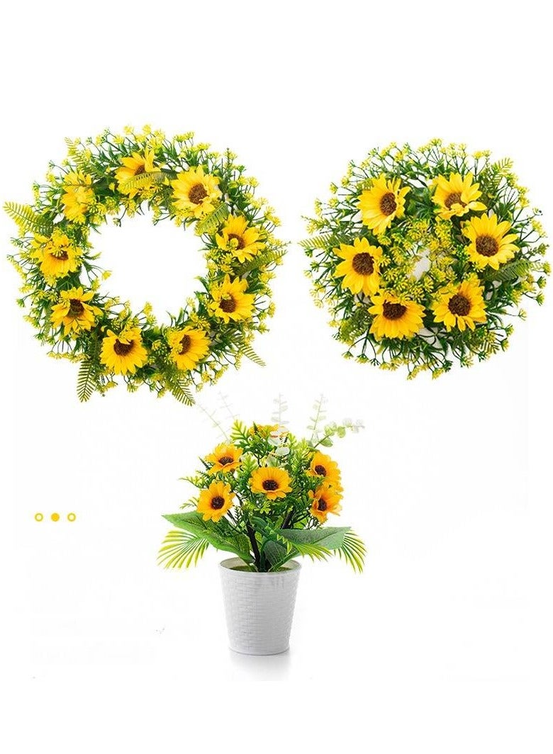 general Artificial sunflower flower garland for decoration - Image 1