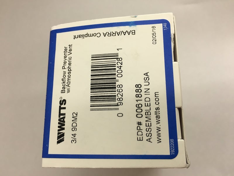 Watts 9D Series 3/4" Brass Dual Check Valve Backflow Preventer, Union Female NPT Inlet x Female NPT Outlet, Intermediate Atmospheric Vent, Compact Design, Vertical or Horizontal Install - Image 3