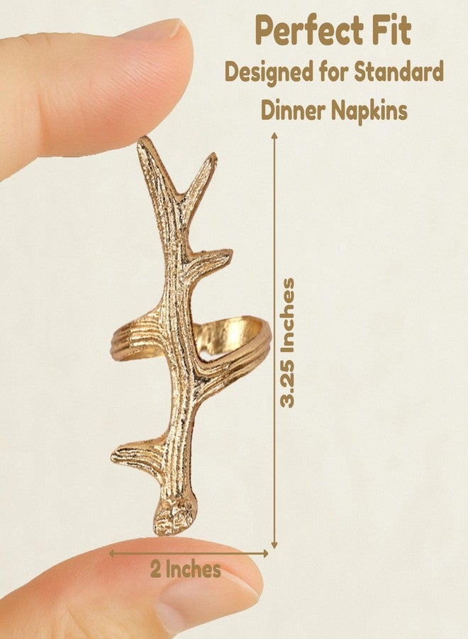 CLEENTABLE Modern Metal Napkin Rings Set of 12 - Napkin Rings Holder for Dinning Table Parties Dining Table, Weddings, and Special Events - Elegant Table Décor for Home & Restaurants (Gold) - CLEENTABLE - Image 4