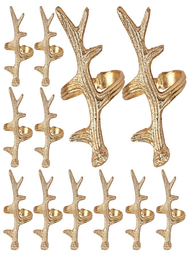 CLEENTABLE Modern Metal Napkin Rings Set of 12 - Napkin Rings Holder for Dinning Table Parties Dining Table, Weddings, and Special Events - Elegant Table Décor for Home & Restaurants (Gold) - CLEENTABLE - Image 1