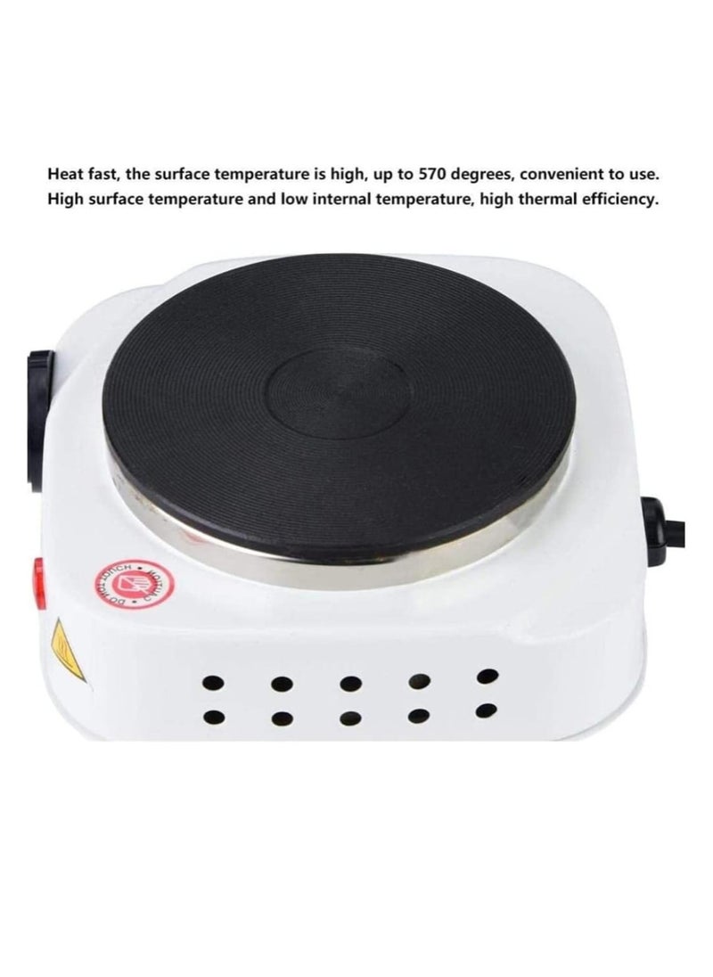 Generic - Portable 500W Electric Mini Stove Hot Plate – Compact & Lightweight Single Burner for Quick Heating, Travel-Friendly, Ideal for Dorms, Offices, & Camping - Image 1
