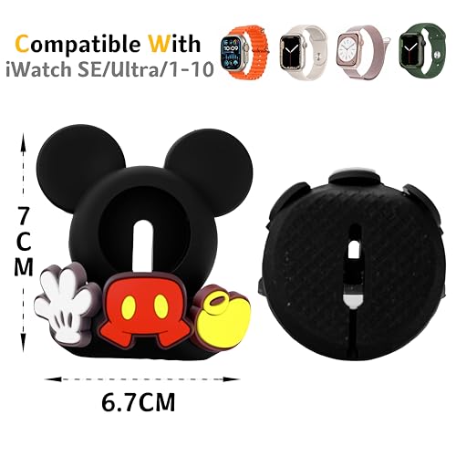 zougon for Apple Watch Cute Mouse Charger Stand, iWatch Silicone Desk Stand Holder, Charging Station Dock Holder Compatible with All Apple Watch Series Ultra/SE/8/7/6/5/4/3/2/1 (Not Include Charger) - Image 3