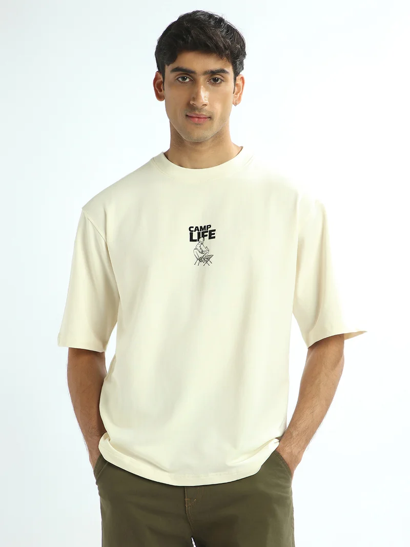 NOBERO Nobero Men Oversized  Graphic Printed T-shirt