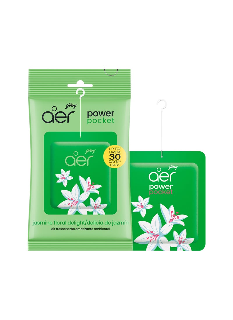 Godrej Aer Power Pocket Jasmine Floral Delight 10g - Image 1