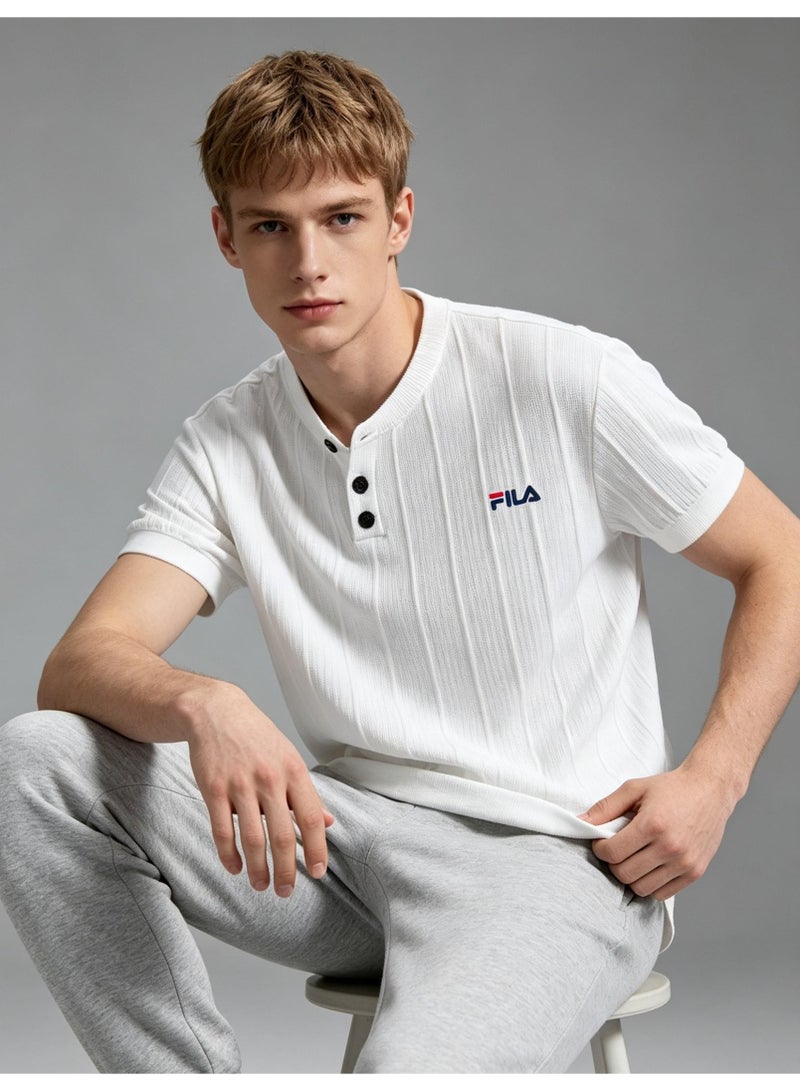 فيلا FILA Men's and women's knitted short-sleeved T-shirts - Image 1