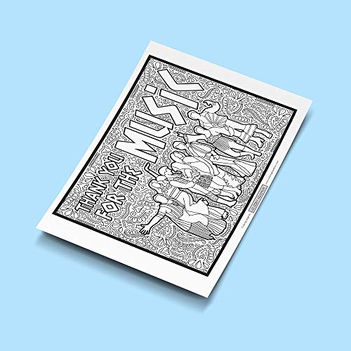 Coloring Broadway - MAMMA MIA inspired Coloring Pages (Set of 4) “Dancing Queen” Collection, Broadway Musical Merchandise, Printed on Matte Card Stock (8 1/2” x 11”), Ideal Gift for a Broadway Theater - Image 3