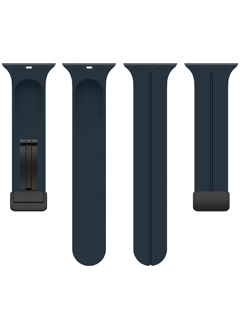 keloray - Magnetic for Apple Watch Band 49mm 45mm 44mm 42mm Women men,Silicone Sport Strap Replacement WristBands for Apple Watch Series 9/ultra 2/8/ultra/7/SE/SE 2nd/6/5/4/3/2/1,iWatch Bands - Image 1