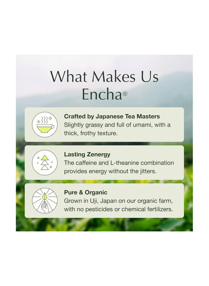 Enchan - Encha Ceremonial Grade Matcha Powder - First Harvest Organic Japanese Matcha Green Tea Powder, From Uji, Japan (60g/2.12oz) - Image 1