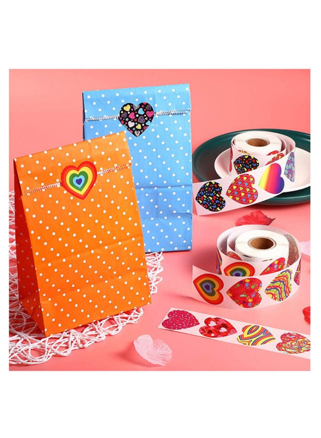 NIBEMINENT Heart Shape Sticker Roll Multicolour - Image 3