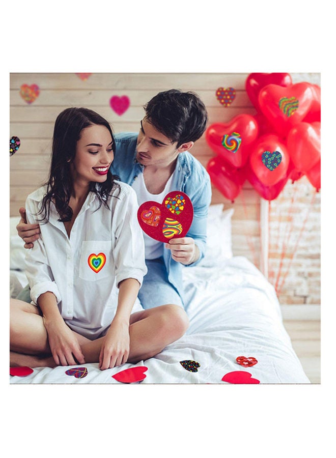 NIBEMINENT Heart Shape Sticker Roll Multicolour - Image 4