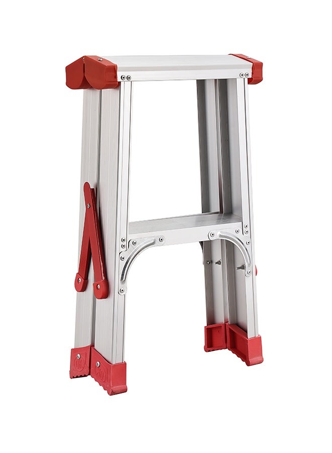 LAWAZIM 2 Step Aluminum Ladder - Portable Folding Step Stool with Wide Anti-Slip Pedals, Non-Slip Feet, and Space-Saving Design - Ideal for Home, Kitchen, Office, Garden, Warehouse, and Cleaning - Image 4