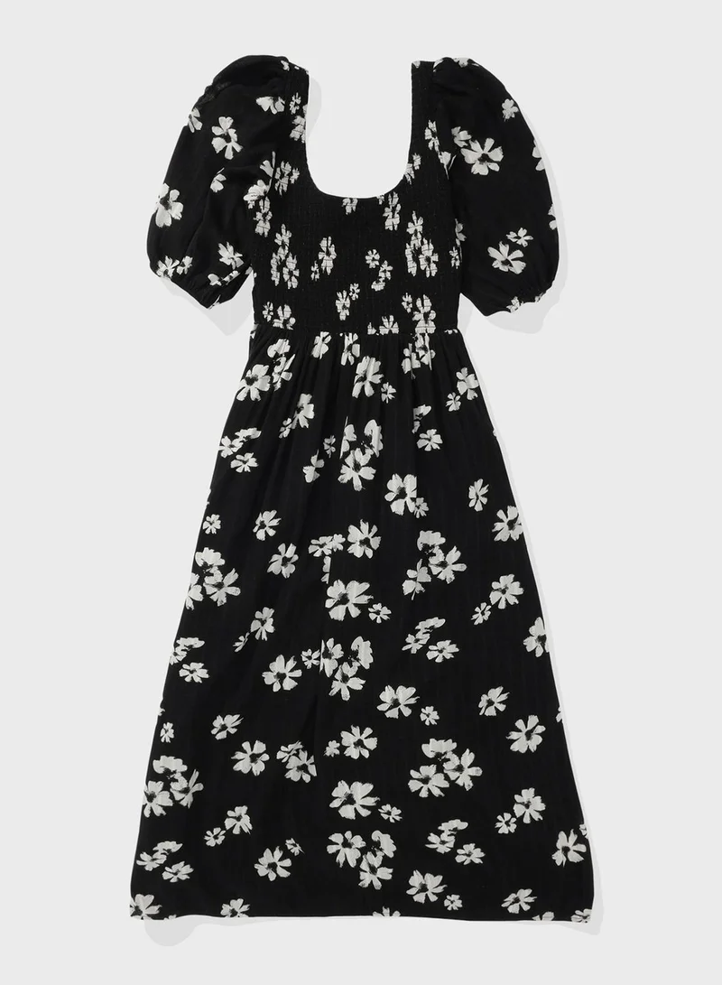 american eagle black floral dress American Eagle Outfitters Black Floral Dress