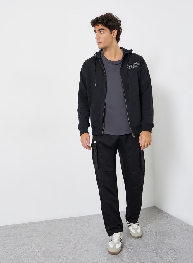 Styli Eco Earth Relaxed Fit Printed Zip-Up Hoodie - Image 2