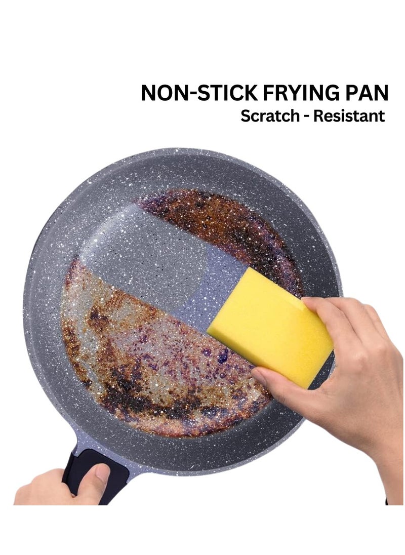 Danish Design Ceramic Coated Fry Pan- Non-Stick, PTFE & PFOA Free - Scratch Resistant, Durable Design - TUV Certified - Induction Ready, Even Heat Distribution, Oven Safe for Healthy & Effortless Cooking (28 CM)