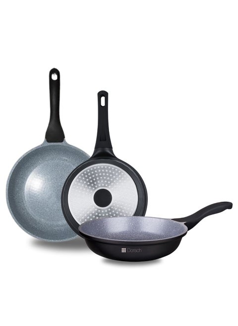 Danish Design Ceramic Coated Fry Pan- Non-Stick, PTFE & PFOA Free - Scratch Resistant, Durable Design - TUV Certified - Induction Ready, Even Heat Distribution, Oven Safe for Healthy & Effortless Cooking (28 CM)