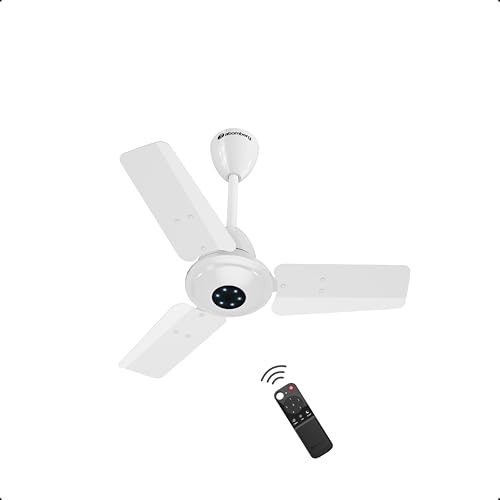 atomberg Ikano 600mm BLDC Ceiling Fan with Remote | BEE 5 star | High Air Delivery | LED Speed Indicator | Low Noise | Timeless Design with Power Saving | 3 Year Warranty| Gloss White - Image 1