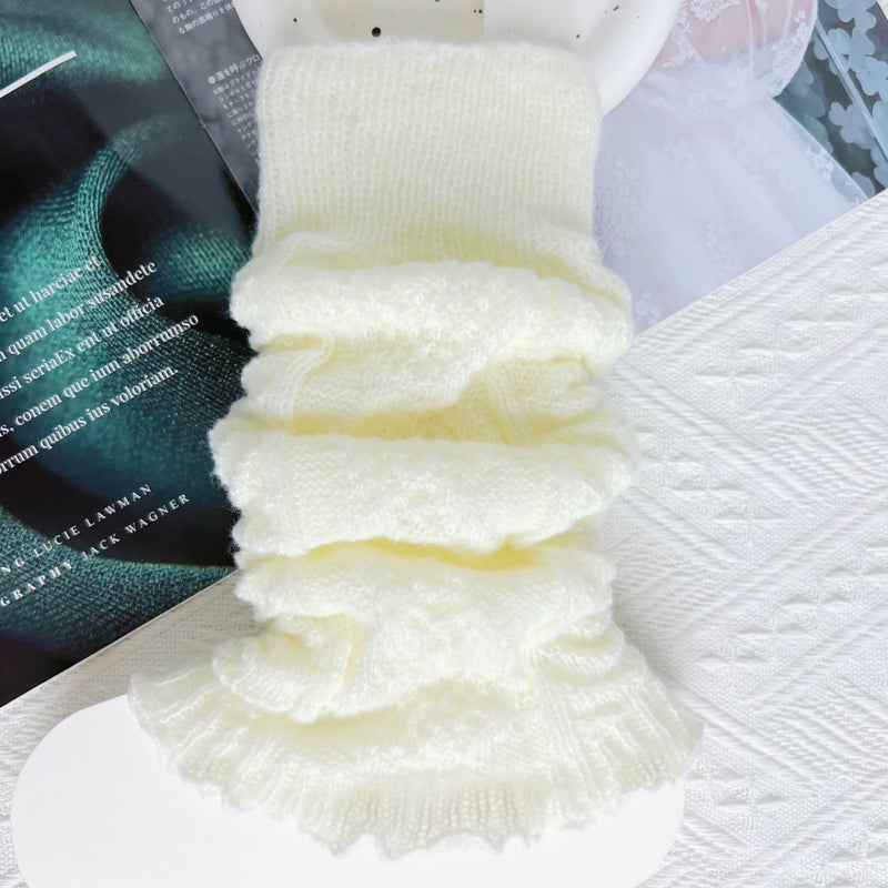 Autumn Thin Sleeve Vest Faux Deer Fleece Fashion Diamond Pattern Leg Warmers Camel  - Image 4
