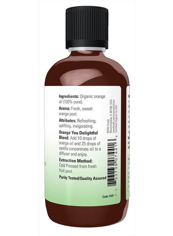 now Essential Oils, Organic Orange Oil, Uplifting Aromatherapy Scent, Cold Pressed, 100% Pure, Vegan, Child Resistant Cap, 4-Ounce - Image 3