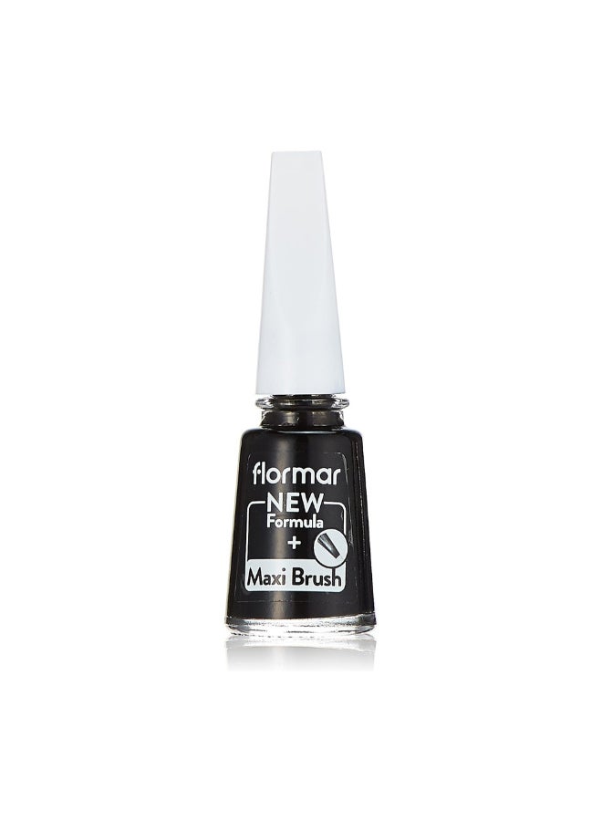 flormar Classic Nail Enamel With New Improved Formula And Thicker Brush - 313 Black Minimalism 313 Black Minimalism - Image 1