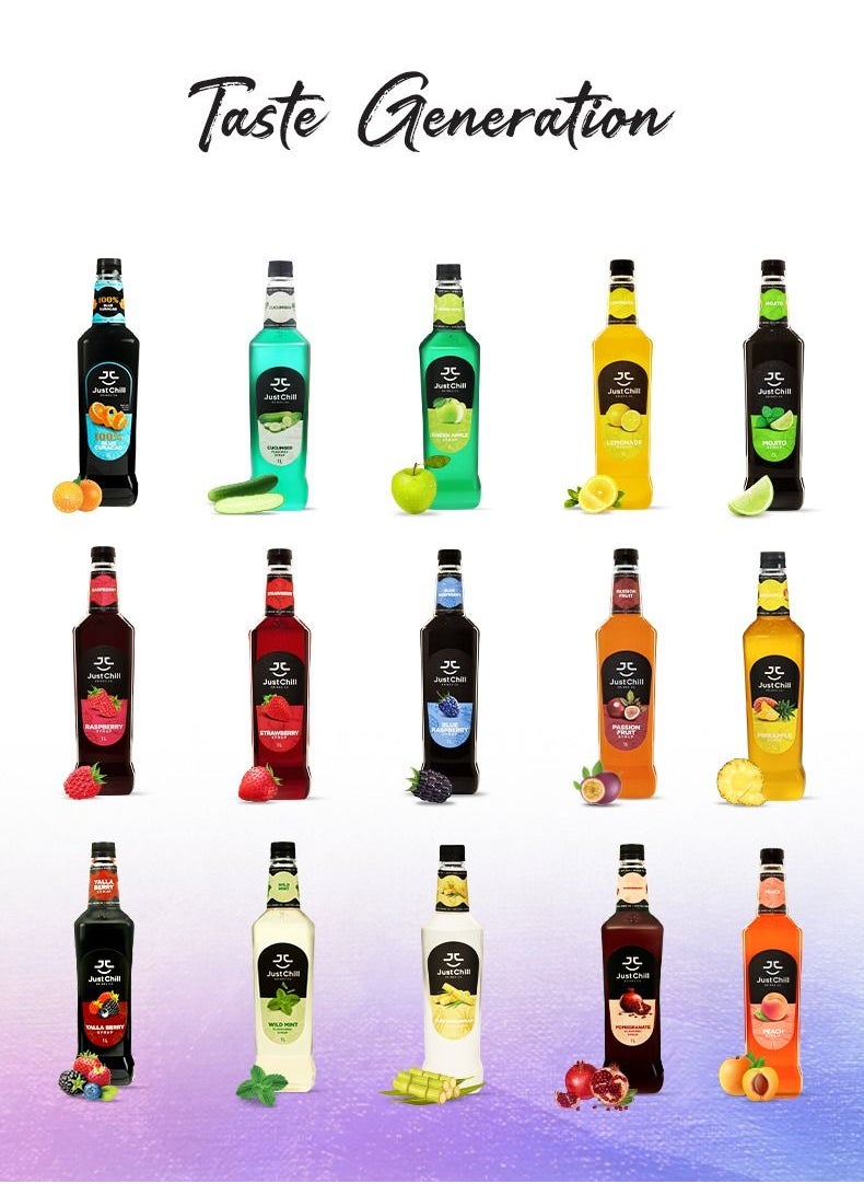 Just Chill Drinks Co. - Raspberry Fruit Syrup 1 Litre - Image 1