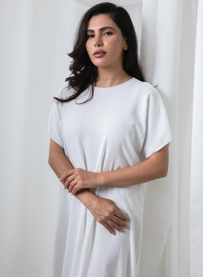 MSquare Fashion Off White CEY Fabric Inner Slip Dress for Abaya – Soft Underdress
