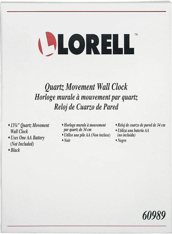 Lorell Wall Clock with Arabic Numerals, 13-1/4-Inch, Black Frame - Image 4