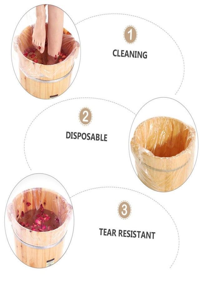EXCEART 140pcs Foot Basin Liners Plastic Liners for Ionic Foot Tub Basin Bath s Pedicure Spa Accessories - Image 4
