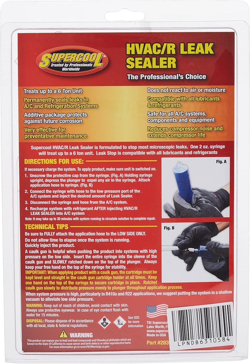 TSI Supercool 28399 HVAC Leak Stop Syringe with Application Hose, 2 fl. oz. (60 mL) - Image 2