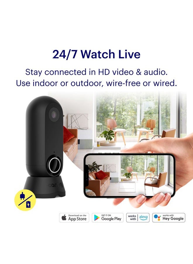 Canary Flex Outdoor Indoor Home Security Camera with Premium Service 1 YR FREE Incl. Weatherproof, Wire free or Plugged in, 2 Way Talk, 30 Day Video History, Alexa, Google, Baby Monitor, WiFi, Black - Image 2
