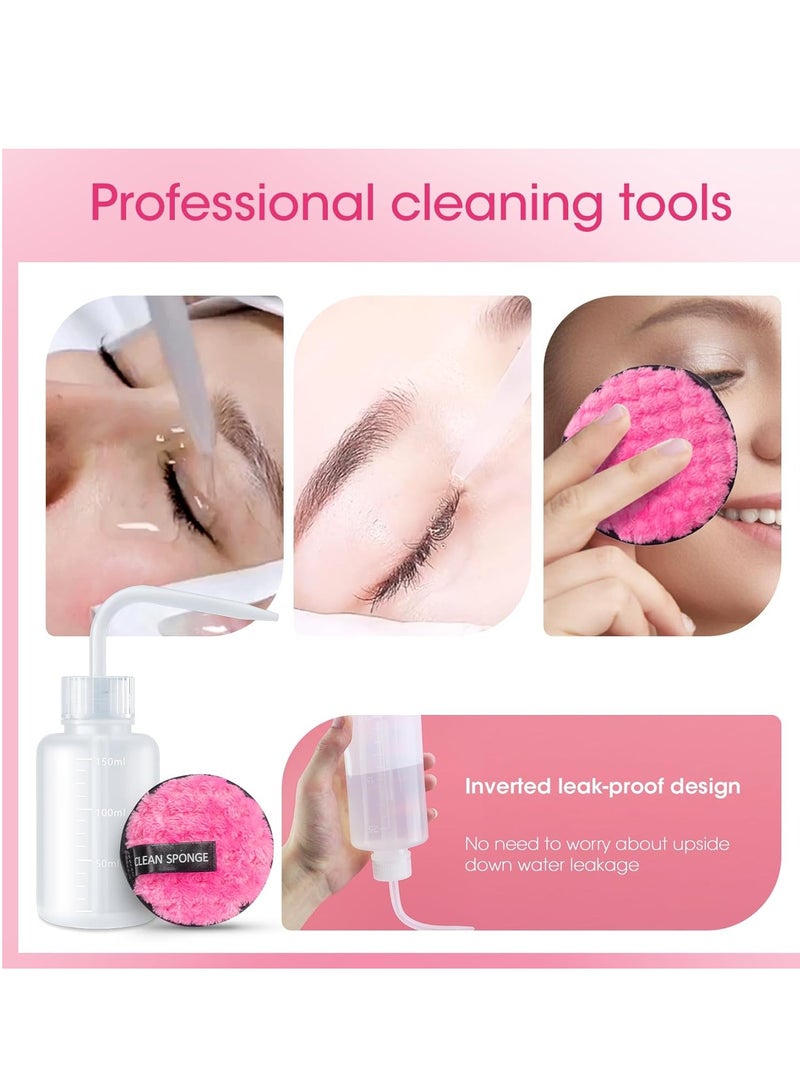 Buqikma Buqikma Lash Shampoo Bulk - 3.78L Eyelash Shampoo Gentle Lash Cleanser with Dispenser Pump and 5 Lash Shampoo Bottles,5 Bags,5 Brushes,Lash Extension Shampoo Lash Bath for Salon Home Use  - Image 2