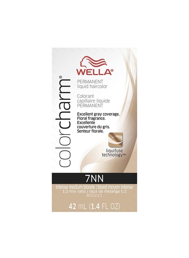 WELLA Color Charm Permanent Liquid Hair Color for Gray Coverage, 7NN Intense Med Blonde, 1.42 Fl Oz - Image 1
