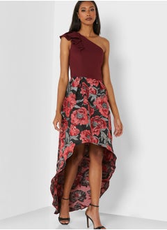 Chi-Chi London One Shoulder Printed Dress  - Image 1