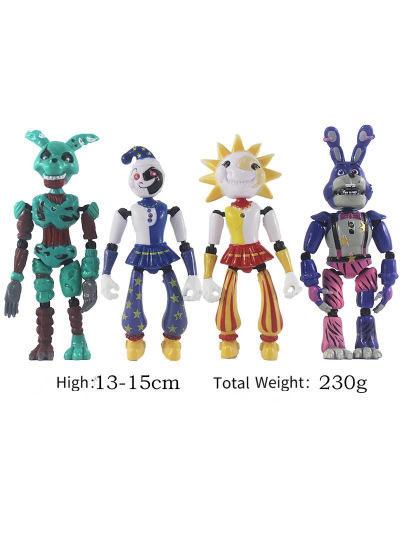 4 Pcs Five Nights At Freddy's Toy Set Ideas Toys Battle Horror Game Model Ideas Toys Gifts for Adult  Kids 