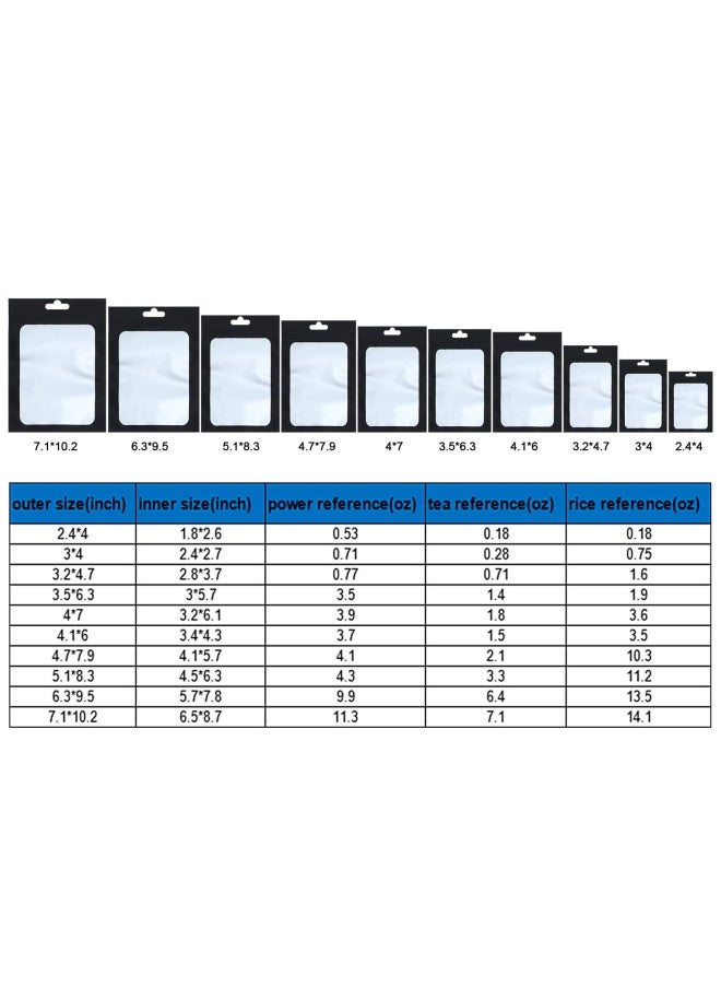 100 Pieces Resealable Polyester Film Bags Odor Proof Bags Food Storage Bags Coffee Beans Candy Packaging Pouch For Food Self Sealing Storage Supplies 3 X 4.7 Inch