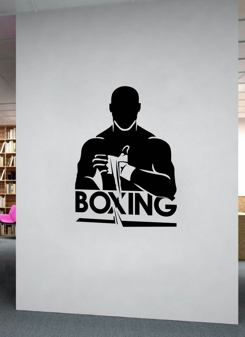 Spoil Your Wall Boxer Wrapping His Hand Wall Decal - Wall Arts Home Décor - Wall Sticker, 60x80 cm by Spoil Your Wall - Image 2