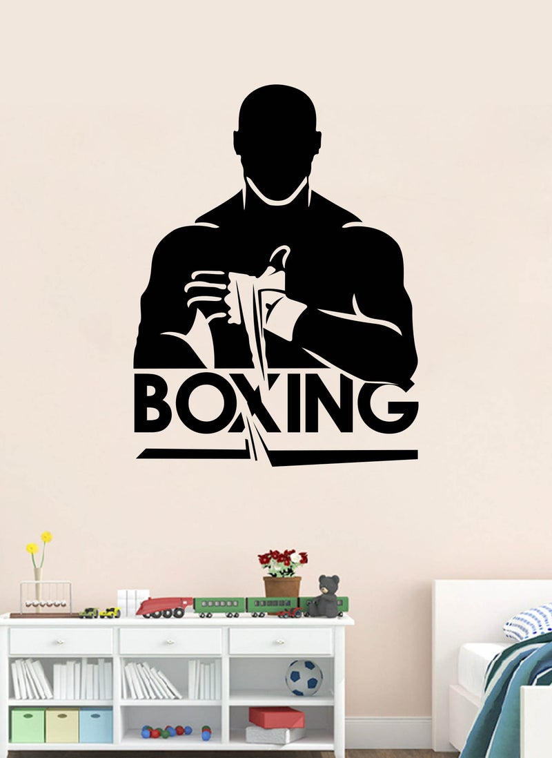 Spoil Your Wall Boxer Wrapping His Hand Wall Decal - Wall Arts Home Décor - Wall Sticker, 60x80 cm by Spoil Your Wall - Image 1