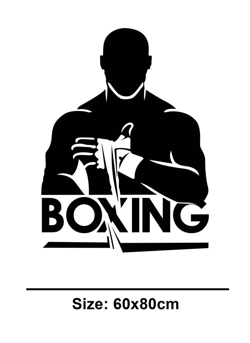 Spoil Your Wall Boxer Wrapping His Hand Wall Decal - Wall Arts Home Décor - Wall Sticker, 60x80 cm by Spoil Your Wall - Image 3