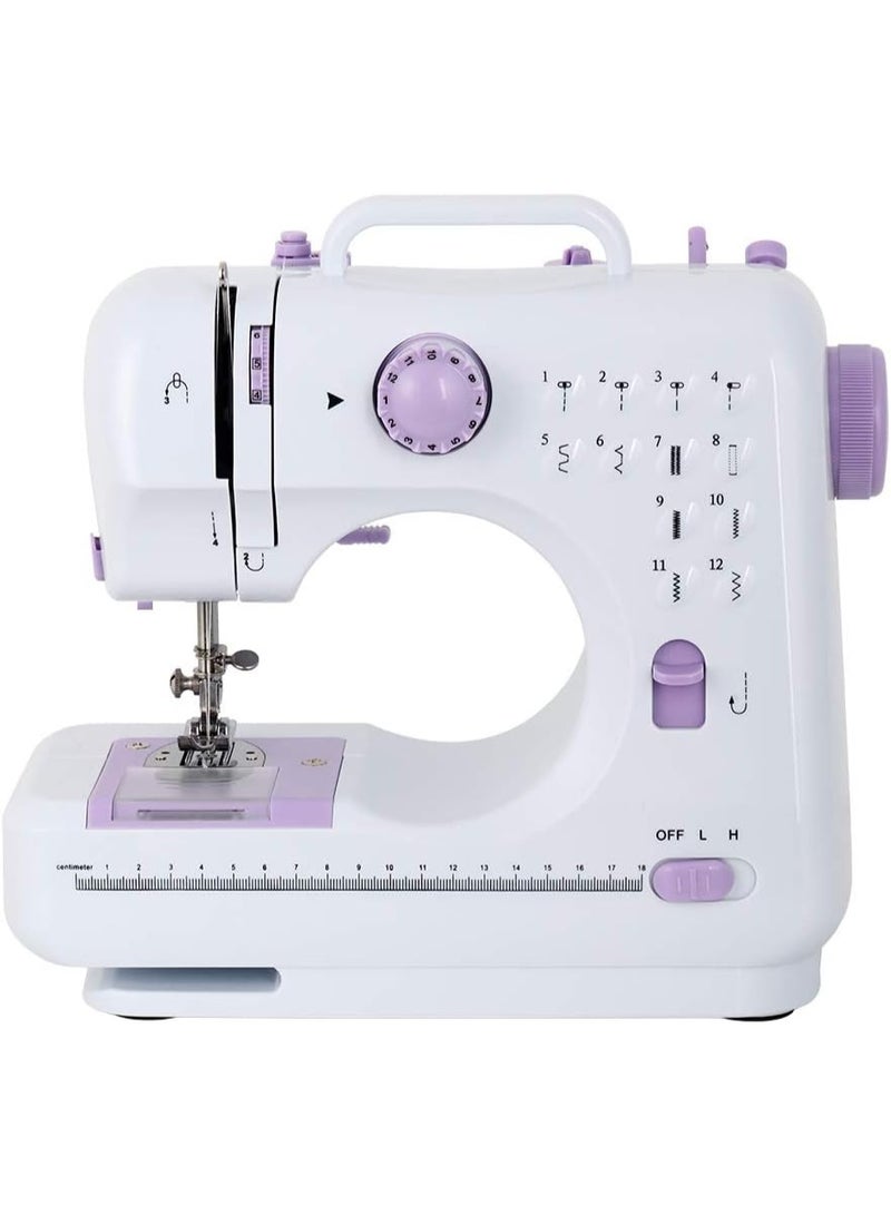 SUNEX Portable Mini Electric Sewing Machine, 12 Built-in Stitches, Foot Pedal, Multi-Purpose - Image 1