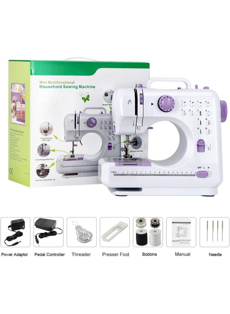 SUNEX Portable Mini Electric Sewing Machine, 12 Built-in Stitches, Foot Pedal, Multi-Purpose - Image 4